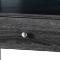 thumbnail image 3 of 1 Drawer Wooden End Table with 2 Open Shelves, Gray, 3 of 5