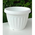 thumbnail image 1 of White Campana Plastic Cache Pot Planter, 1 of 1