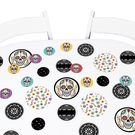Confetti Halloween Party Decoration (Day Of The Dead - Halloween Party Giant Circle Confetti - Sugar Skull Party Decorations - Large Confetti 27)