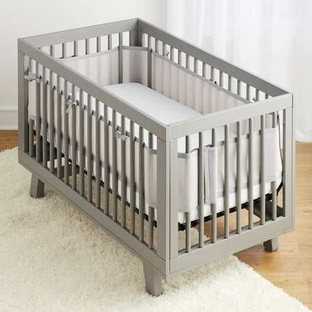 - Breathable Baby Classic Breathable Mesh Crib Liner- Gray