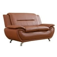thumbnail image 3 of Trumanpick Leather Loveseat Chair, Modern Comfy Sofa Couch for Living Room, Bedroom, Bronze, 3 of 6