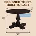 thumbnail image 4 of ROME + OAK Rumson 44" Modern Farmhouse Pedestal Dining Table, Dark Brown, 4 of 8