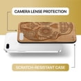 thumbnail image 6 of Case Yard Wooden Case Outside Soft TPU Silicone, Slim Fit Shockproof Wood Protective Phone Cover for Girls Boys Men and Women, Supports Wireless Charging Ice Skull Design case for iPhone-8-Plus, 6 of 7