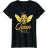 Queen Bee Crown Women Girls Mom Wife Daughter Honeybee T-Shirt