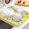 thumbnail image 6 of Uemuo Lemon (2) Pattern Dish Drying Mat,16*18 inch Absorbent Dish Drainer Kitchen Counter,Large Size Dish Drying Pad for Countertops,Sinks,Draining Racks, 6 of 6