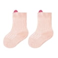 thumbnail image 3 of Xijirk Solid Cable Knit Crew Socks Breathable Textured Ankle Socks Unisex Summer 6-12 Months, 3 of 5