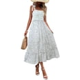 thumbnail image 1 of Vestido largo Zeagoo con estampado floral escalonado, playa hawaiana, talla XL, para mujer, 1 of 6