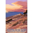 thumbnail image 2 of Art.com Sleeping Bear Dunes National Lakeshore - Dunes Sunset and Bear Stretched Canvas Print Wall Art by Lantern Press, 16" x 24", 2 of 4