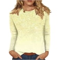 thumbnail image 2 of DPTALR T-shirt Décontracté à Carreaux Col en V Manches Courtes pour Femmes Haut Ample, 2 of 5