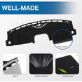 thumbnail image 4 of Black Dash Cover for Toyota Highlander 2020-2025 2026 (L, LE, XLE, XSE, Limited, Platinum) (with HUD) Non-Slip Center Console Dashboard Cover No Glare (Not Fit for Toyota Grand Highlander), 4 of 7
