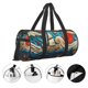 thumbnail image 3 of Fotbe Whimsical Sailboat Ocean Art Bolsa Deportiva de Lona Plegable con Estampado, Bolsa de Gimnasio con Bolsillo Seco/Húmedo, Bolsa de Viaje Ultraligera de Gran Capacidad, 3 of 6