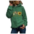 thumbnail image 1 of Fgnfyis Chandail à Capuchon d'Hiver pour Femmes, Décontracté, Imprimé, Manches Longues, Col Rond, Haut avec Poche, Chandails à Capuchon pour Femmes, Vert, G, 1 of 4