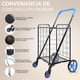 thumbnail image 2 of Carrito de Compras Plegable Compacto con Forro Impermeable Extraíble SereneLife, Ruedas Giratorias 360°, Marco de Acero Resistente a la Corrosión, Capacidad de 32 kg, Carrito Portátil, Azul, 2 of 5