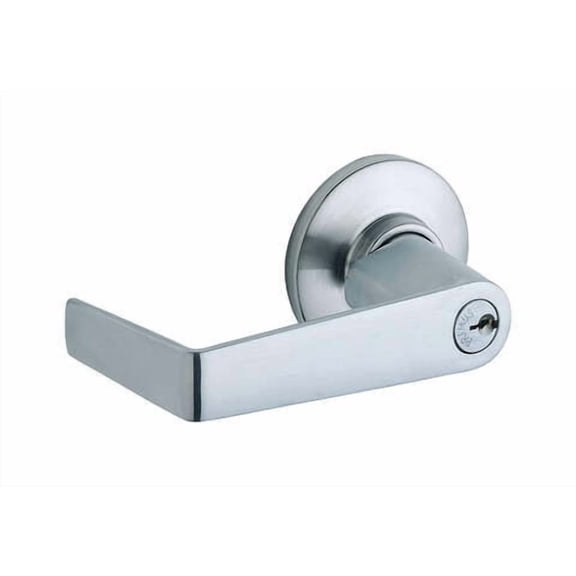 Schlage Saturn Satin Chrome Entry Lever 1-1/8 in.