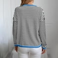 thumbnail image 6 of Utoimkio Fall Sweaters for Women V Neck Striped Cute Winter Pullover Sweaters for Women, 6 of 6