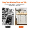 thumbnail image 4 of Carrito con isla de cocina VEVOR con tapa de madera maciza, 90 cm, blanco, 4 of 9
