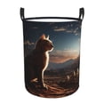 thumbnail image 1 of Fotbe Pyramid Desert Cat Cesto de Ropa con Asas, Cesto Impermeable de Gran Capacidad, Bolsa de Lavado para Dormitorio, Cesto de Ropa con Ruedas y Asas-Small, 1 of 6