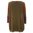 thumbnail image 2 of August Silk Women's Colorblock Metallic 3/4 Sleeve Sweater Small Warm Combo, 2 of 2