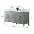 thumbnail image 6 of Vanity Art 60” Double Sink Bathroom Vanity Cabinet with Engineered Marble Countertop, 6 of 9