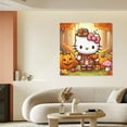 thumbnail image 4 of Hello Kitty Thanksgiving halloween Canvas Wall Art Cartoon Wall Decor | HD Printed & Wooden framed wall art | Modern Wall Decor for Gift | Kids Room Decor | Made in USA 20x20Inch, 4 of 5