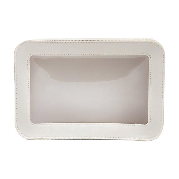 Toiletry Bag Waterproof Square Clear Pvc Zipper Travel Cosmetic Pouch 1 Piece
