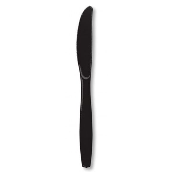 Premium 24 Count Plastic Knives -  Black Velvet