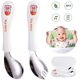 thumbnail image 1 of Juego de cubertería para niños, juego de vajilla de bebé compatible con cuchara de entrenamiento con mango curvo compatible con bebés y niños Afortunado Sencillez, 1 of 5