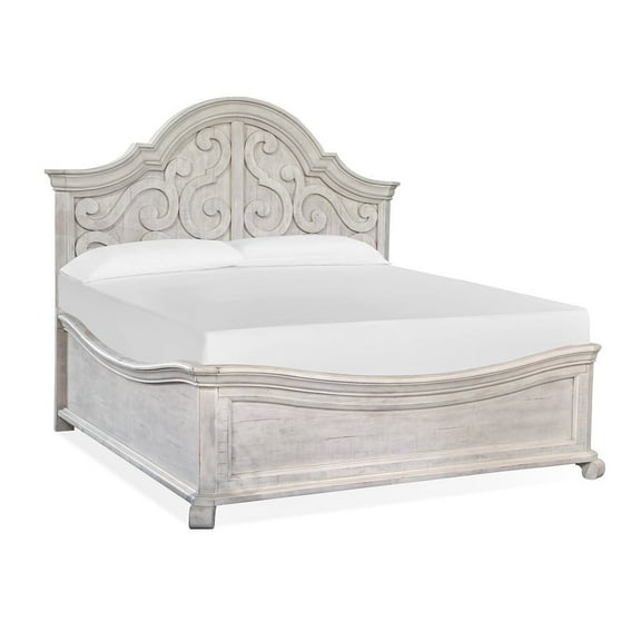 Magnussen Home Bronwyn Alabaster King Shaped Panel Bed