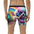 thumbnail image 4 of Cauagu Rainbow Poodle Urban Street Print Men's Boxer Briefs, Funny & Cute Underwear Elastic Waistband Briefs Ideal Gift for Men,1-Pack, 4 of 7