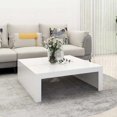 thumbnail image 1 of vidaXL Table Basse Blanc 100x100x35 cm Bois d'Ingénierie, 1 of 4