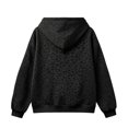 thumbnail image 6 of GEWSEY Women's Leopard Zip Up Hoodies Fall Y2K Graphic Hooded Sweatshirt Casual Oversized Warm Fleece Athletic Track Jacket Coat (Black, XL), 6 of 6