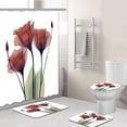 thumbnail image 4 of Cortina de ducha 3D impermeable para baño, cortina de baño de poliéster, alfombrilla para el suelo, impresión digital, juego de cortinas colgantes, 4 of 6