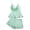 A-Green506, variant on Lace V Neck Ruffle Satin Cami Set for Women Spaghetti Strap Sleepwear