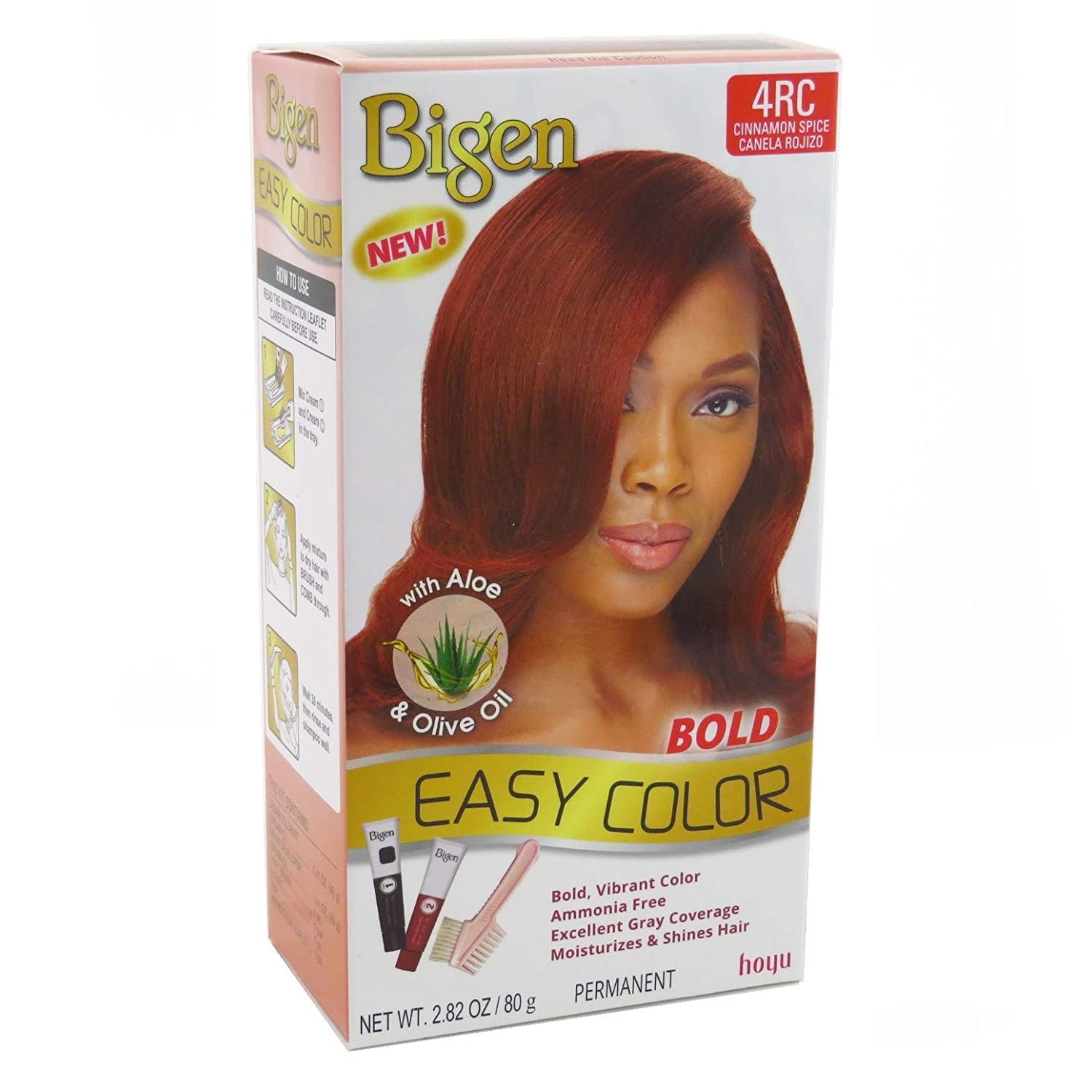 Bigen Permanent Easy Hair Color for Women Bold Shades, 4RC Cinnamon Spice,   Oz.,12 packs 