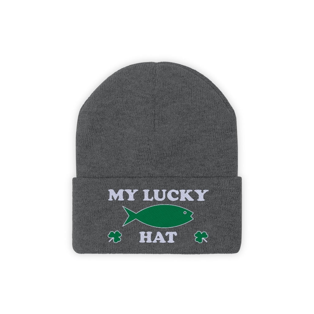 Lucky Fisherman Beanie Winter Hats for Men Boys Cool Fishing Gifts