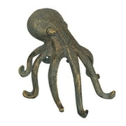Creative Co-Op Eclectic Cast Iron Octopus Figurine Phone/Tablet Holder, Patina Finish