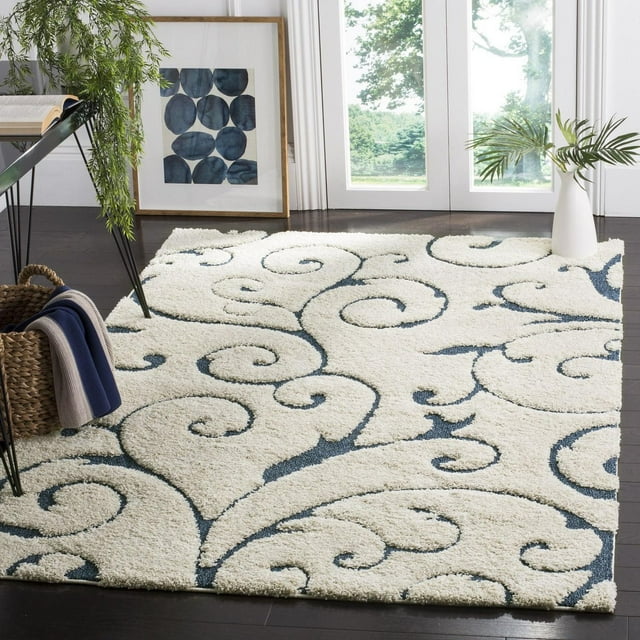 SAFAVIEH Florida Douglas Floral Vines Shag Area Rug