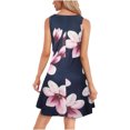 thumbnail image 3 of RKSTN Robe d'Été Sans Manches Col Rond Confortable avec Poches Imprimées Décontractée Ample, 3 of 5