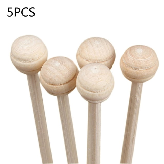 5 Pcs Boules en Bois pour Diffuseur de Parfum Bâtons de Remplacement en Rotin Décoration de Table Moderne