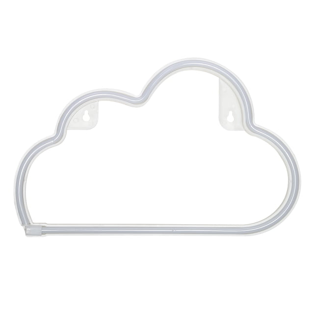 Kuymtek Señal de luz de neón de nube LED Lámpara de noche Decoración de fiesta decorativa de pared (Blanco) Kuymtek Iluminación del hogar multifuncional