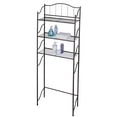 thumbnail image 3 of Nola Home Over The Toilet Storage Shelf, 3-Tier Space Saver Bathroom Shelves, Freestanding Metal Organizer, Black, 3 of 5