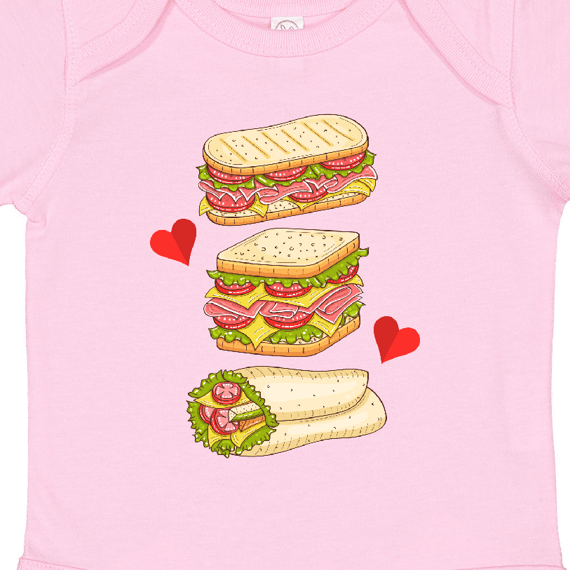 Inktastic Sandwich Lover Deli Food Boys or Girls Baby Bodysuit