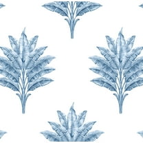 Harry & Grace Coastal Blue Sea Breeze Palm Peel and Stick Wallpaper