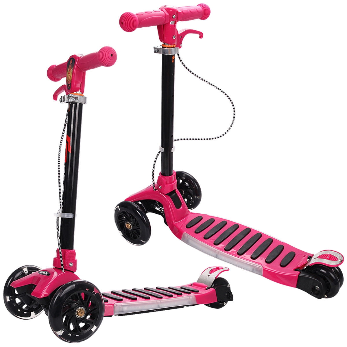 Goplus Folding Aluminum 3 LED Light Up Wheel Kids Kick Scooter