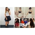 thumbnail image 5 of Borgoña, falda skater plisada de poliéster Falda L Falda skater plisada de poliéster retro Falda básica mini/midi/ahuecada, 5 of 5