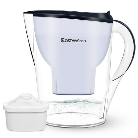 Costway Water Pitcher Filter 14.5 Cup Capacity BPA Free with 1 Filter Portable