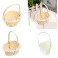 thumbnail image 2 of SDFGTstore Woven Basket Gift Packing Basket Versatile Wicker Baskets Picnic Baskets with Handles Flower Girl Baskets for Weddings, 2 of 10