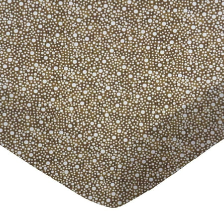 SheetWorld Fitted 100% Cotton Percale Play Yard Sheet Fits BabyBjorn Travel Crib Light 24 x 42, Confetti Dots Brown