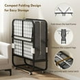 thumbnail image 4 of Demi Bonn 78.75" x 35.5" Folding Bed with 3.9" Thickness Mattress, Twin Size Steel Frame, Portable Roll-Away Bed for Adults, Strong Steel Construction, Black, 4 of 7