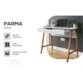 thumbnail image 3 of Modern Designs by Crafts and Comfort Parma 42 Inch Home Office Desk Small Computer Desk with Wide Drawer - Great for use as Workstation and Writing for Students in Bedroom or Dormroom - White, 3 of 7